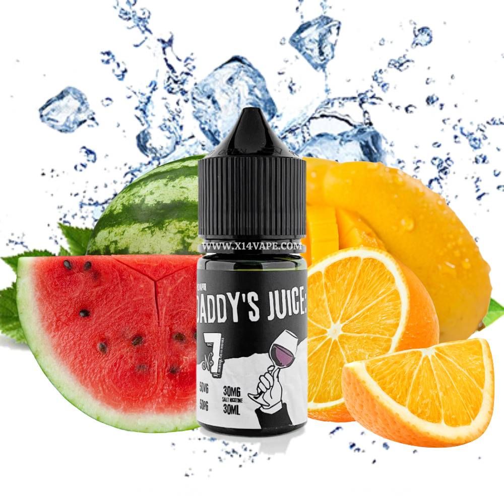 Daddy's Juice No7 Dưa Hấu Xoài Cam (Watermelon Mango Orange) 30ml Saltnic