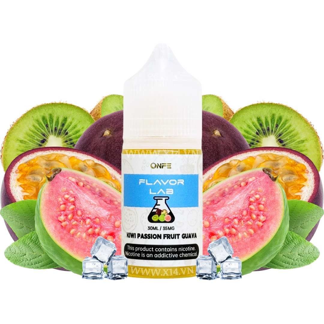 Flavor Lab Kiwi Chanh Dây Ổi (Kiwi Passionfruit Guava) 30ml Saltnic