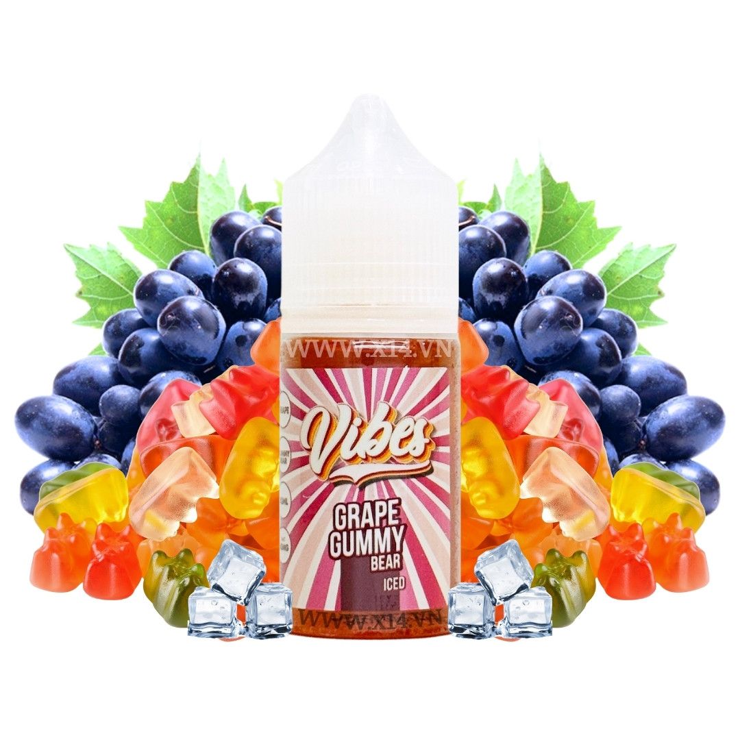 Vibes Kẹo Nho Lạnh (Grape Gummy Bear Ice) 30ml Saltnic