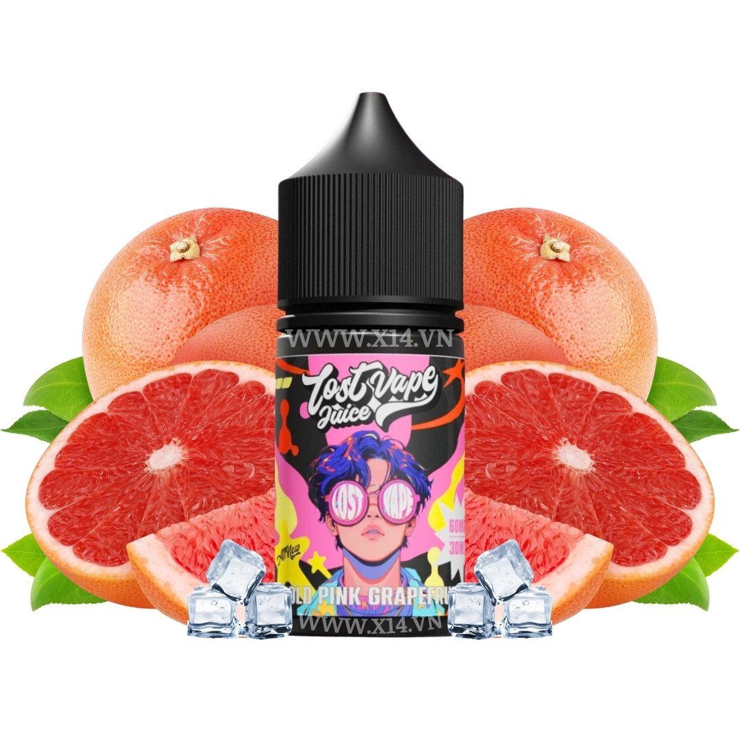 Lostvape Bưởi Hồng lạnh (Cold Pink Grapefruit) 30ml Saltnic