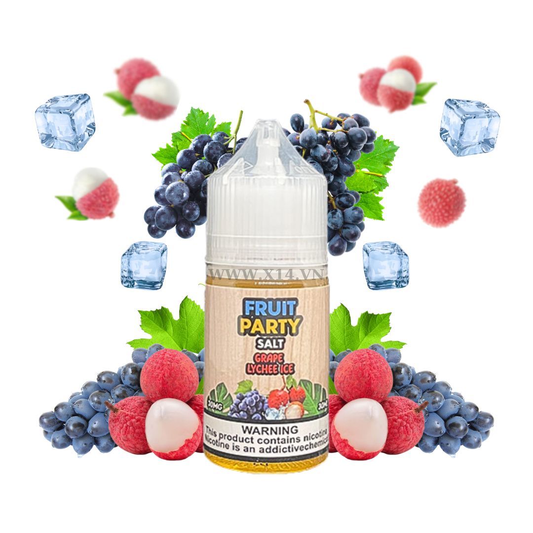 Fruit Party Nho Vải Lạnh (Grape Lychee Ice) 30ml Saltnic