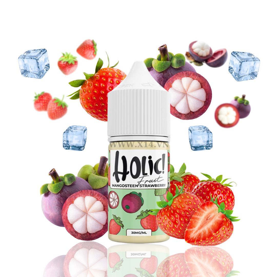 Holic Fruit Măng Cụt Dâu (Mangosteen Strawberry) 30ml Saltnic