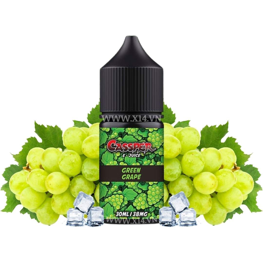 Smokio Cassper Nho Xanh Lạnh (Green Grape Ice) 30ml Saltnic