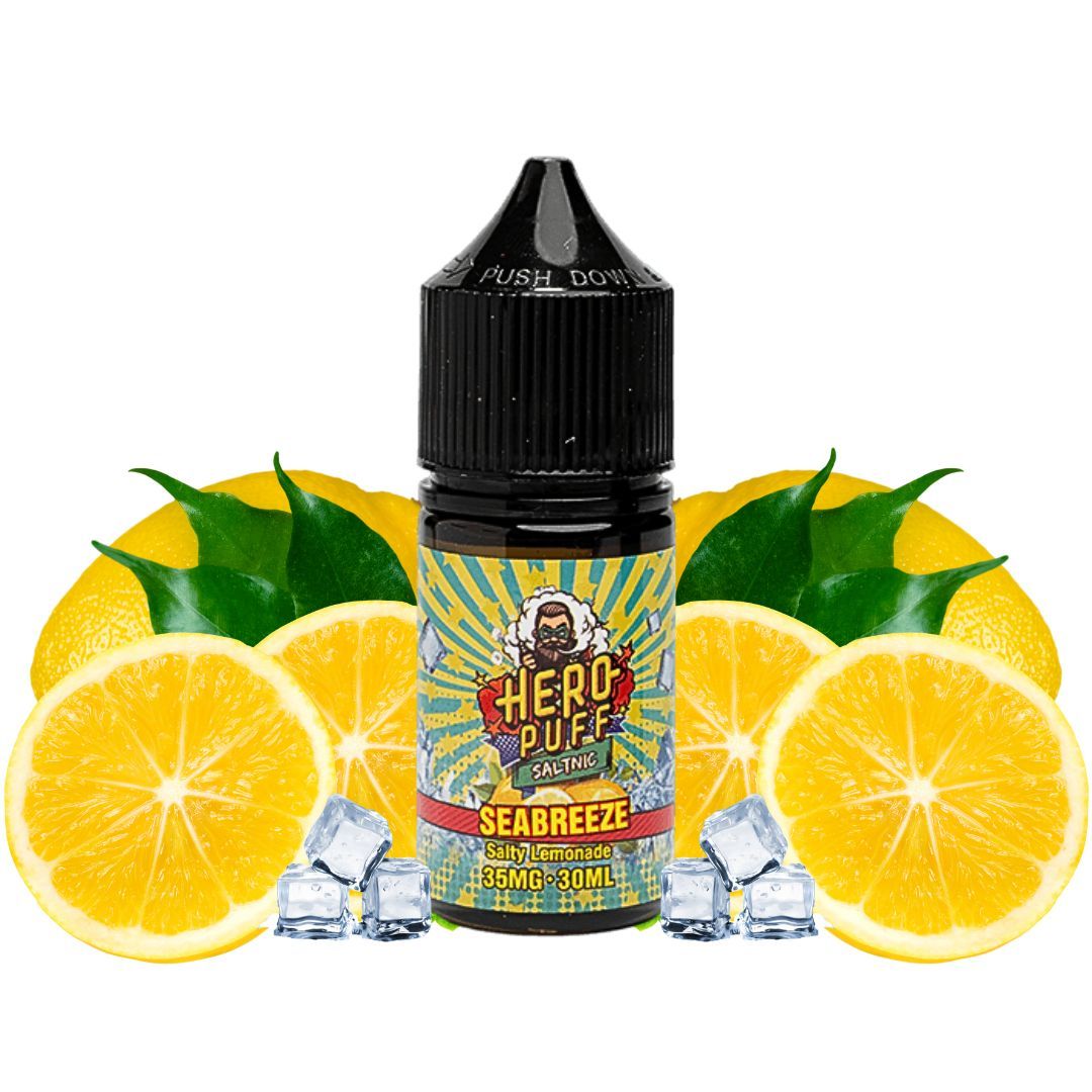Hero Puff Sea Breeze Chanh Muối Lạnh (Sea Lemon Ice) 30ml Saltnic