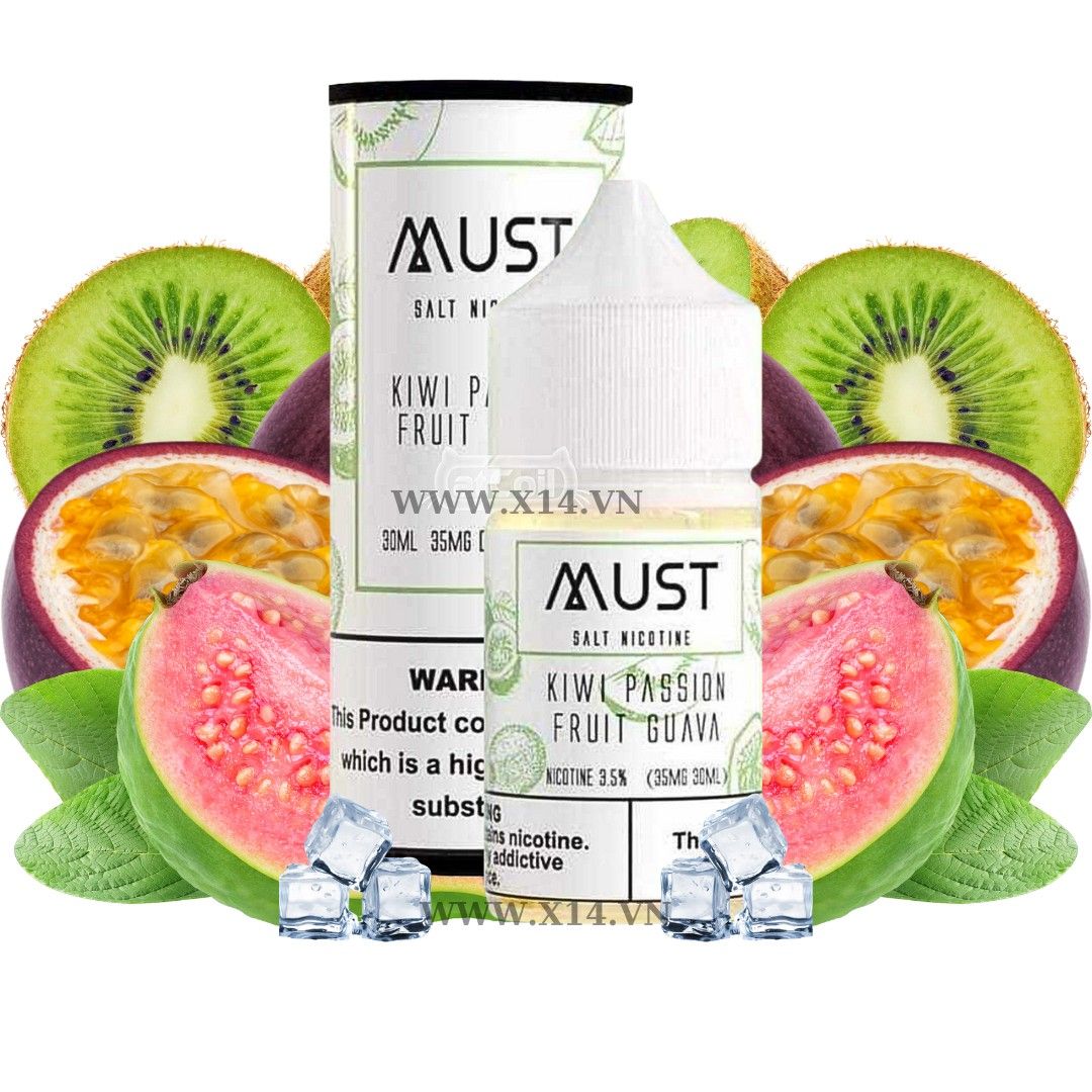 Must Kiwi Chanh Dây Ổi (Kiwi Passionfruit Guava) 30ml Saltnic