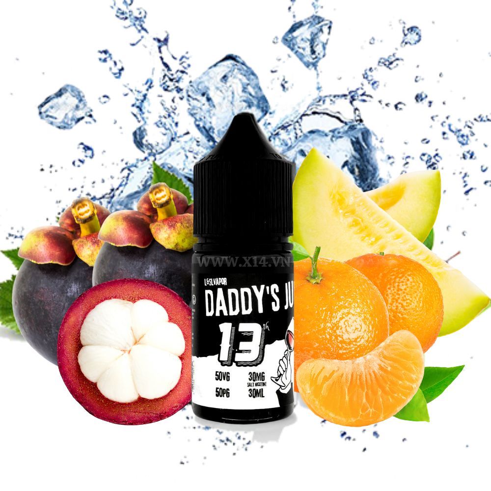 Daddy's Juice No13 Măng Cụt Quýt Dưa Lưới (Mangosteen Tangerine Melon) 30ml Saltnic