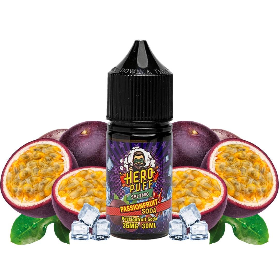 Hero Puff Passion Fruit Soda Chanh Dây (Passionfruit Soda) 30ml Saltnic