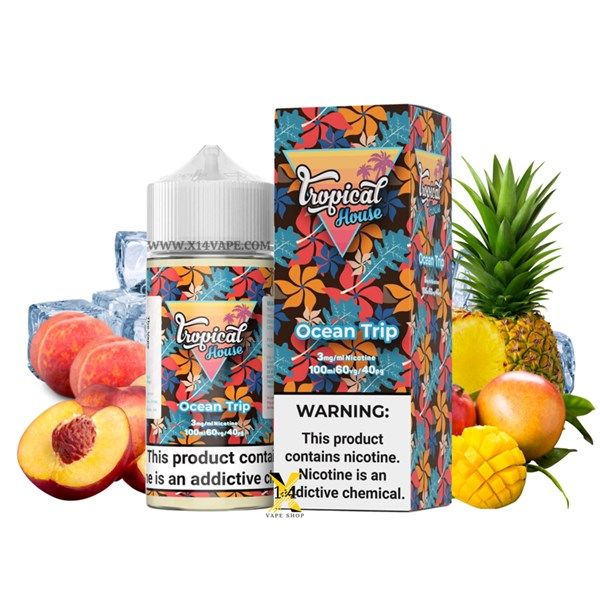 Tropical Ocean Trip Dứa Xoài Đào (Pineapple Mango Peach) 100ml Freebase