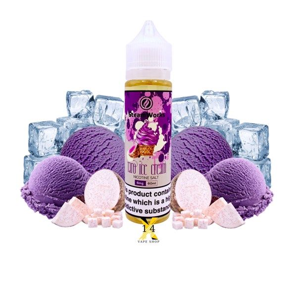 Steam Works Kem Khoai Môn (Taro Ice Cream) 60ml Freebase