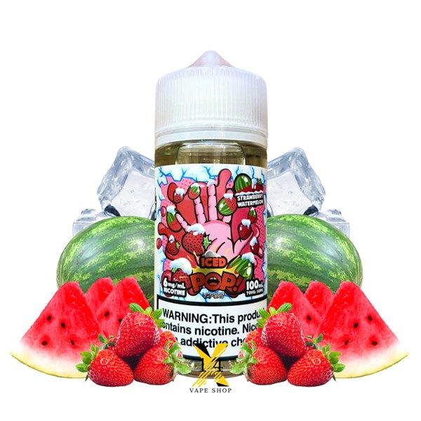 Iced Pop Dưa Hấu Dâu Lạnh (Watermelon Strawberry) 100ml Freebase