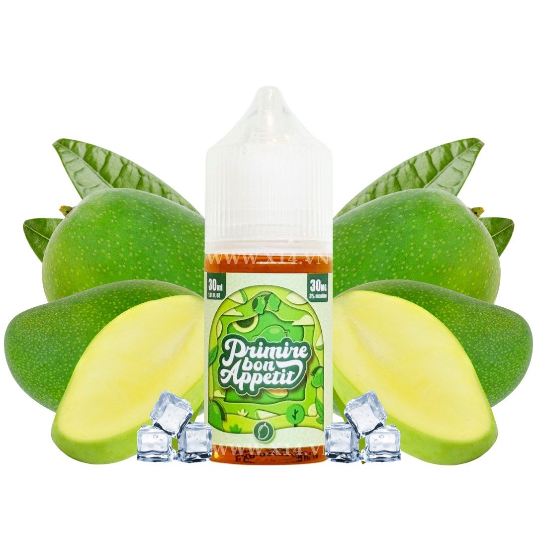 Primire Bon Appetit Xoài Xanh (Green Sour Mango) 30ml Saltnic