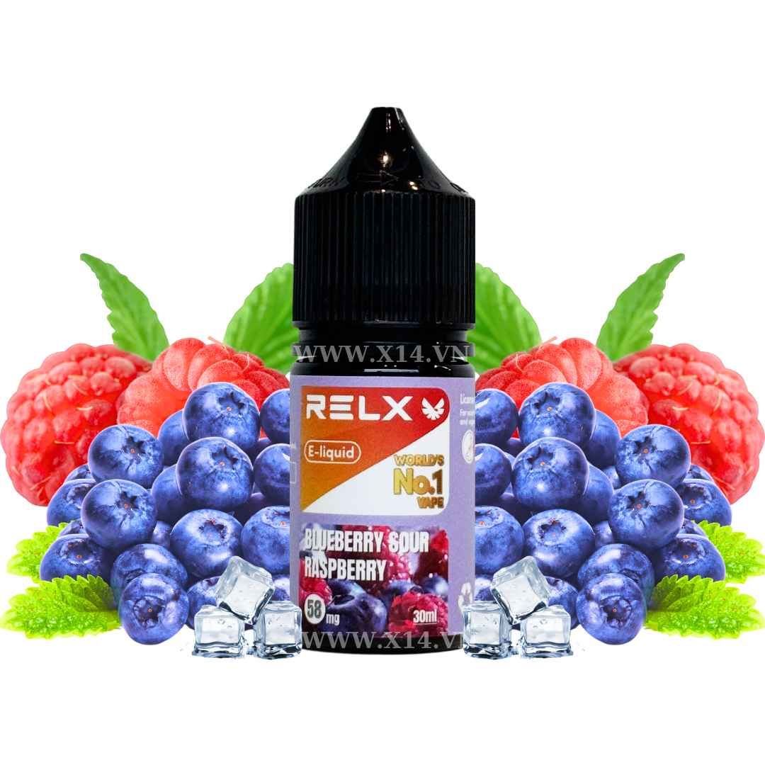 Relx Việt Quất Mâm Xôi (Blueberry Sour Raspberry) 30ml Saltnic