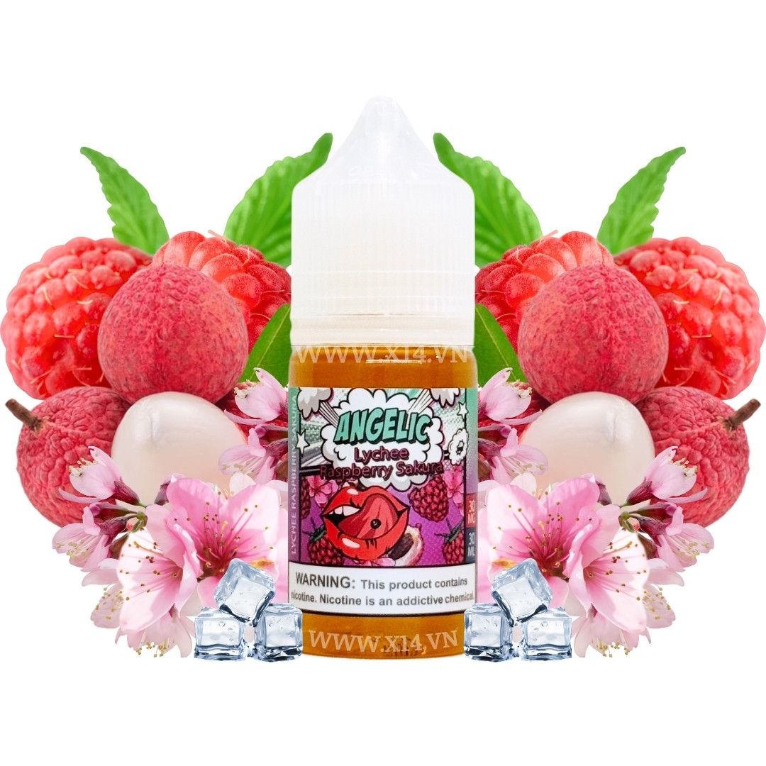 Angelic Vải Mâm Xôi Anh Đào (Lychee Raspberry Sakura) 30ml Saltnic