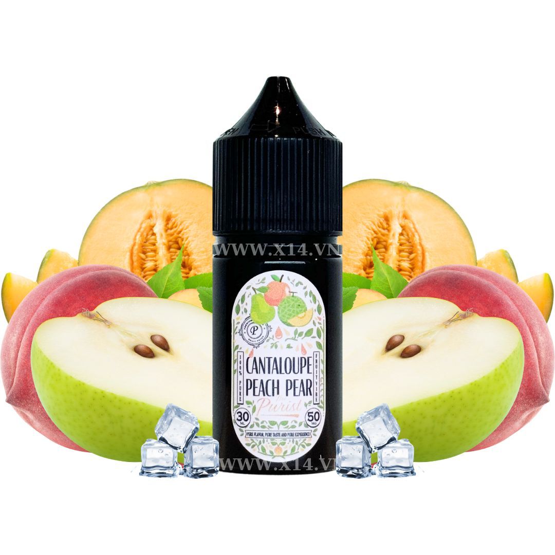 Purist Dưa Lưới Đào Lê (Cantaloupe Peach Pear) 30ml Saltnic