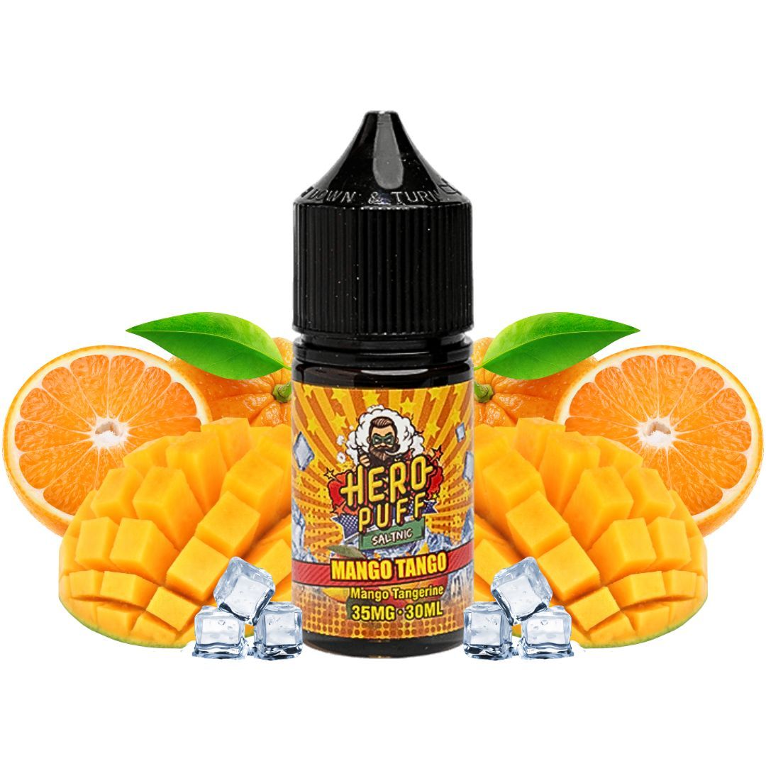 Hero Puff Mango Tango Xoài Quýt Lạnh (Mango Tangerine Ice) 30ml Saltnic