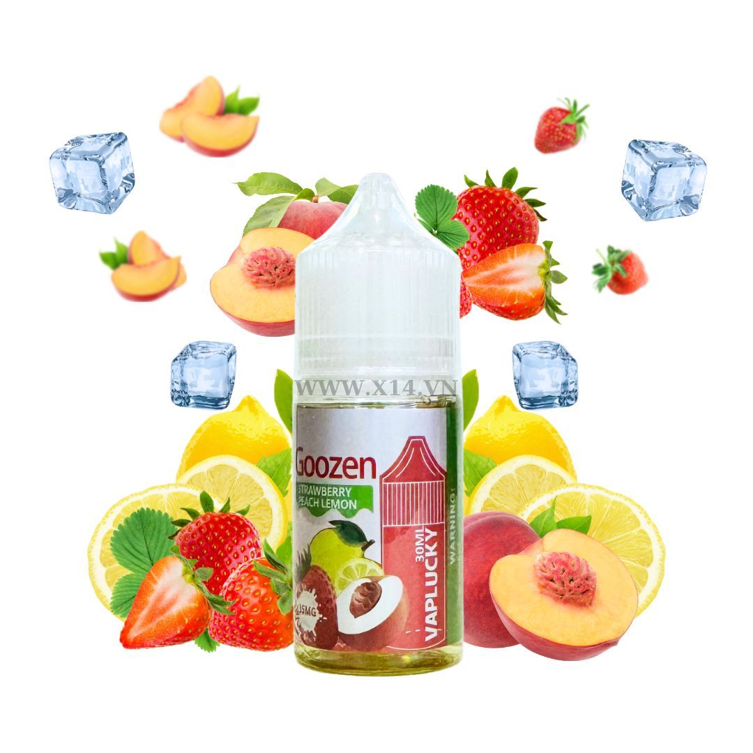 Vaplucky Goozen Dâu Đào Chanh (Strawberry Peach Lemon) 30ml Saltnic