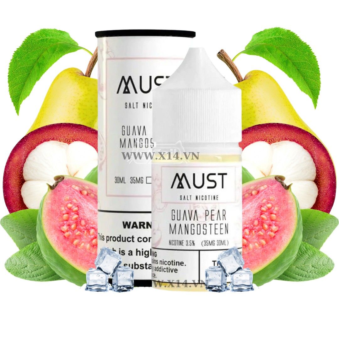 Must Ổi Lê Măng Cụt (Guava Pear Mangosteen) 30ml Saltnic
