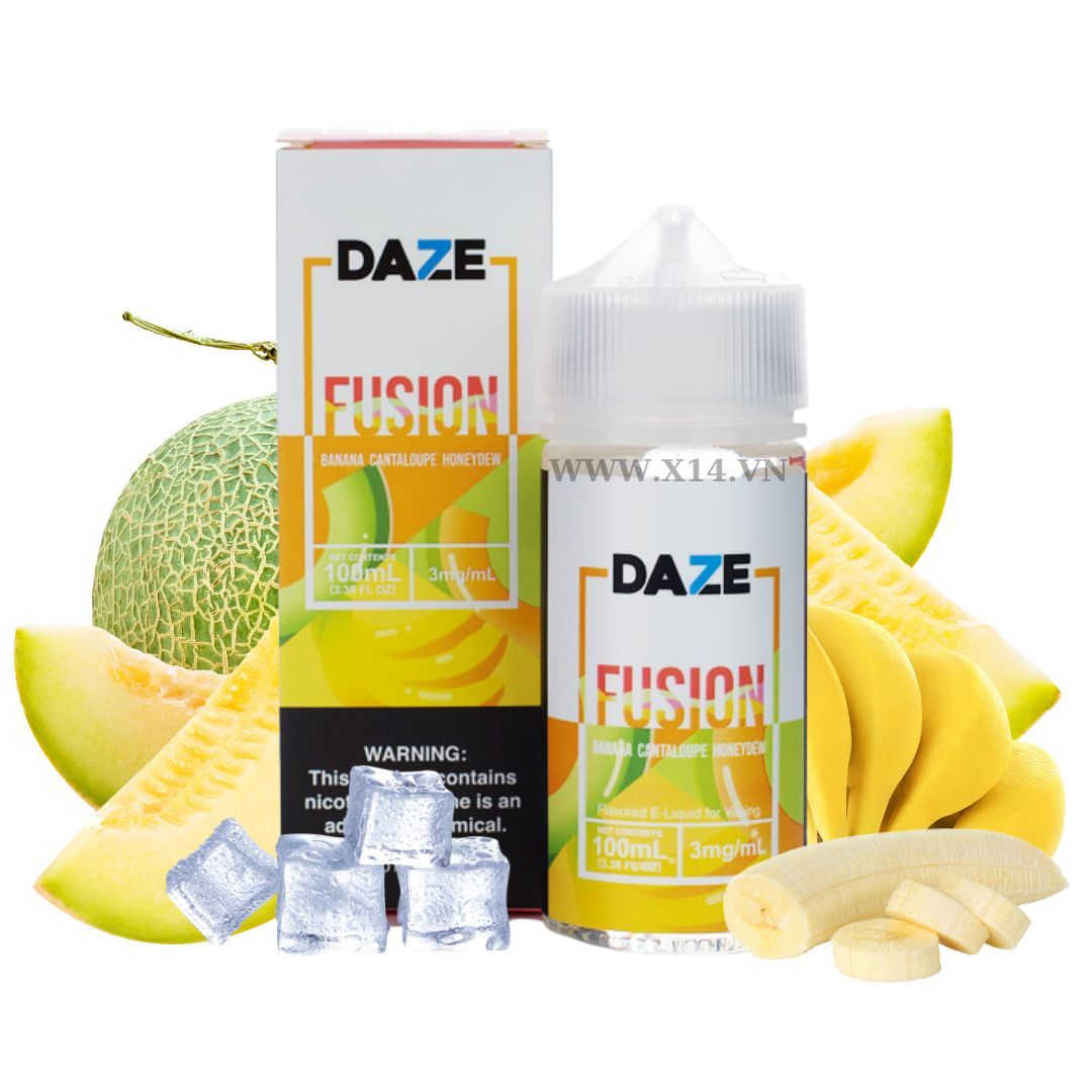 Daze Fusion Chuối Dưa Lưới (Banana Cantaloupe Honeydew) 100ml Freebase
