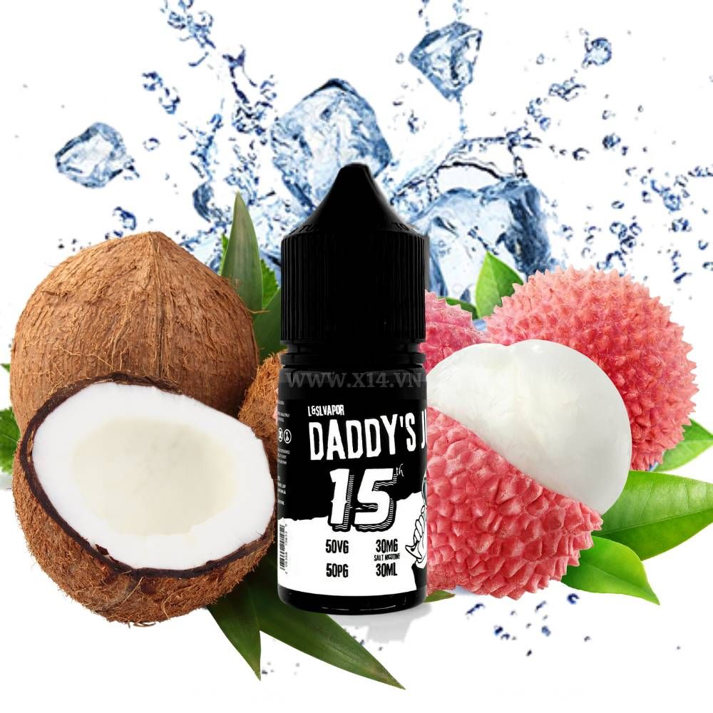Daddy's Juice No15 Vải Dừa (Lychee Coconut) 30ml Saltnic