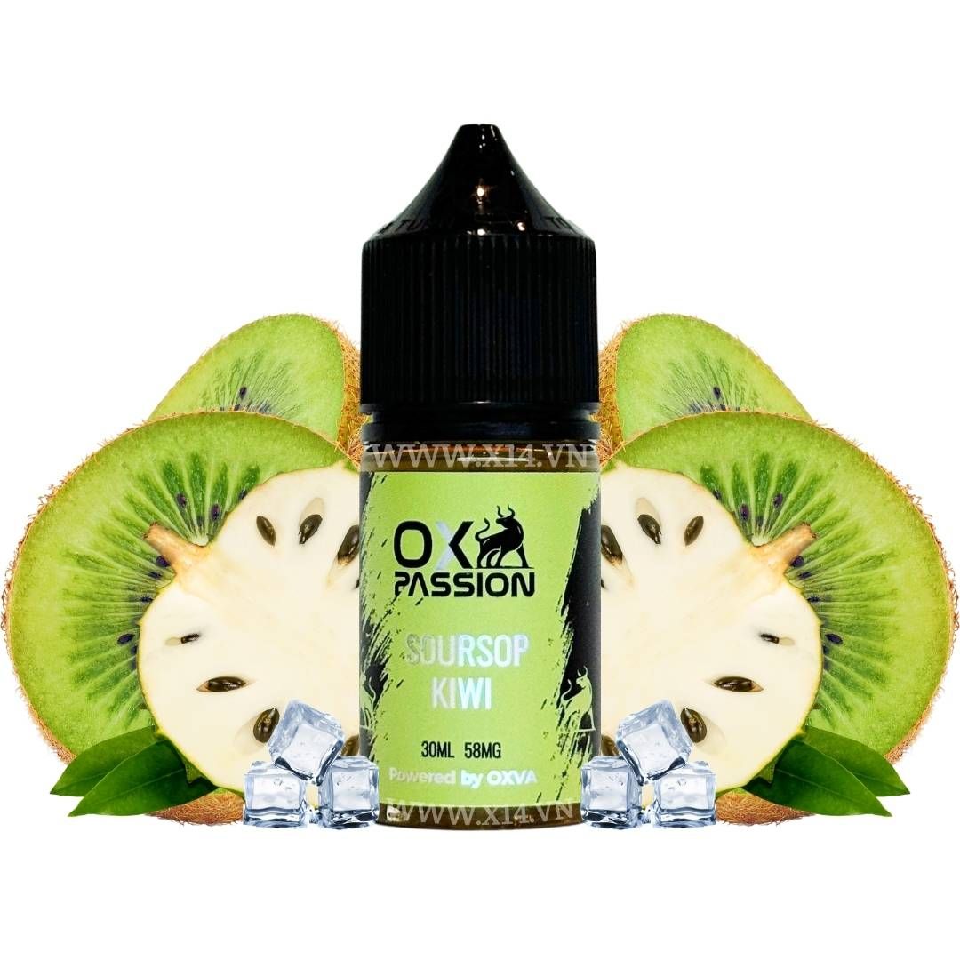 Oxpassion Mãng Cầu Kiwi (Soursop Kiwi) 30ml Saltnic