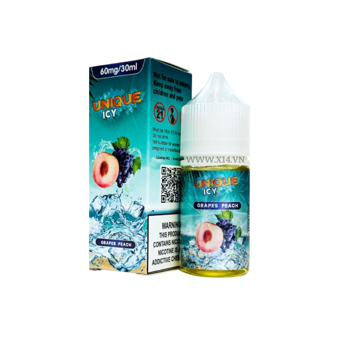 Unique Icy Nho Đào (Grape Peach) 30ml Saltnic