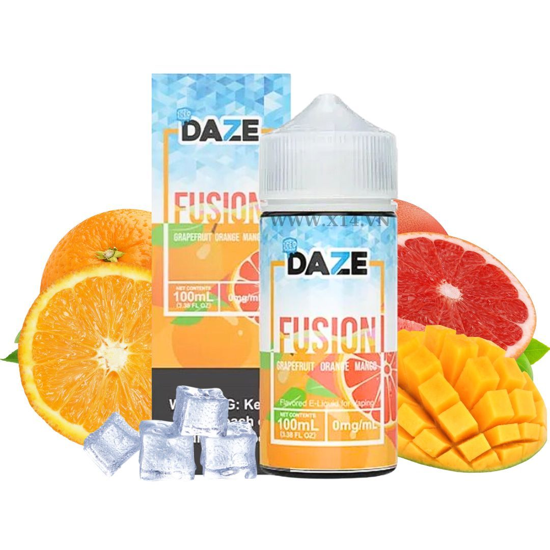 Daze Fusion Bưởi Cam Xoài (Grapefruit Orange Mango) 100ml Freebase