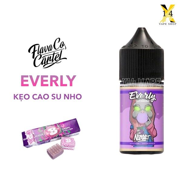 Flavaco Cartel Everly Kẹo Gum Nho (Grape Gum) 30ml Saltnic
