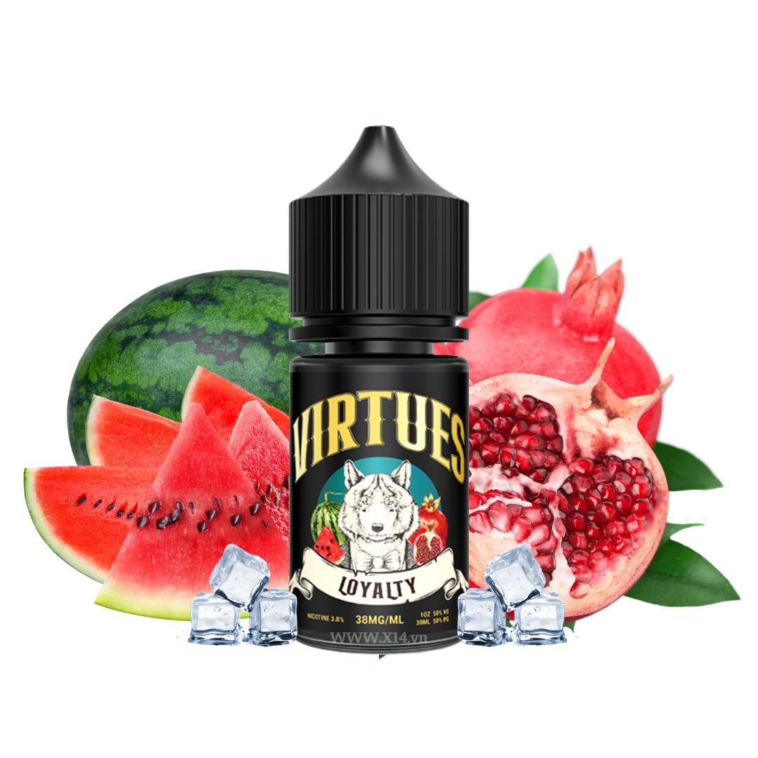 Virtues Loyalty Lựu Dưa Hấu (Pomegranate Watermelon) 30ml Saltnic