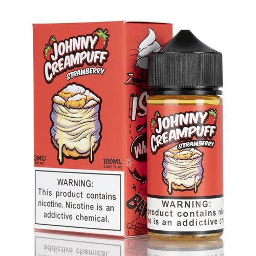 Johnny Creampuff Bánh Su Kem Dâu (Strawberry Cream Puff) 100ml Freebase