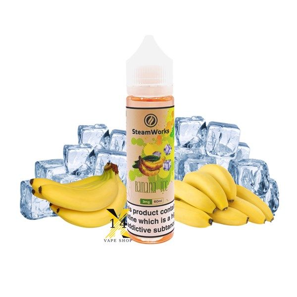 Steam Works Chuối Lạnh (Banana Ice) 60ml Freebase