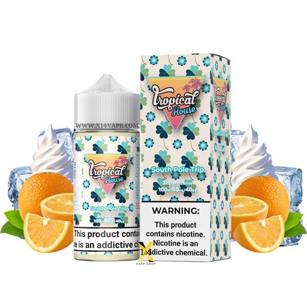 Tropical South Pole Trip Kem Cam Lạnh (Orange Ice Cream) 100ml Freebase