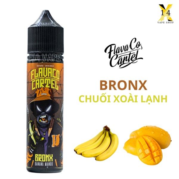 Flavaco Cartel Bronx Xoài Chuối Lạnh (Mango Banana) 60ml Freebase