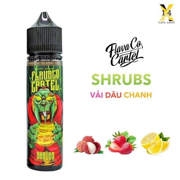Flavaco Cartel Shrubs Vải Dâu Chanh (Lychee Strawberry Lemon) 60ml Freebase