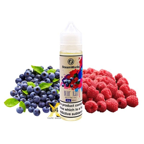 Steam Works Việt Quất Mâm Xôi (Blueberry Raspberry) 60ml Freebase