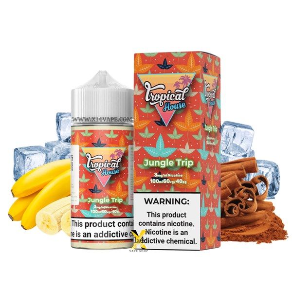 Tropical Jungle Trip Chuối Quế (Cinnamon Banana) 100ml Freebase