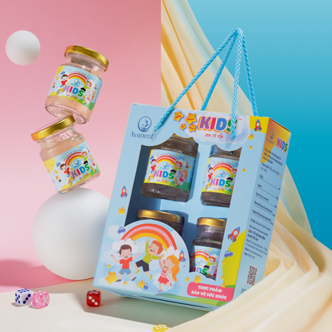  Tổ Yến Avanest Kids 35% - Hộp 4 hũ 75ml 