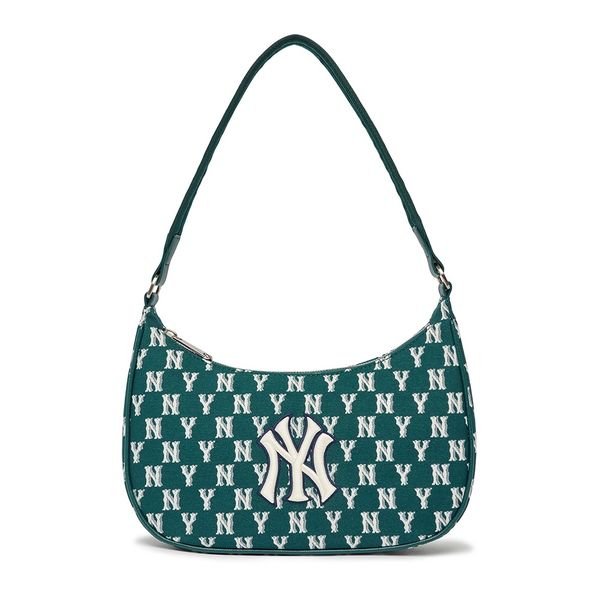 Túi MLB Classic Monogram Jacquard Hobo Bag New York Yankees D.Green 3ABQS102N-50GND