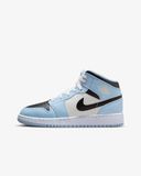 Giày Nike Air Jordan 1 Mid Ice Blue GS 555112-401