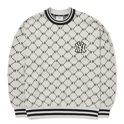 Áo MLB Diamond Monogram Jacquard New York Yankees 3AMTM0724-50CRS