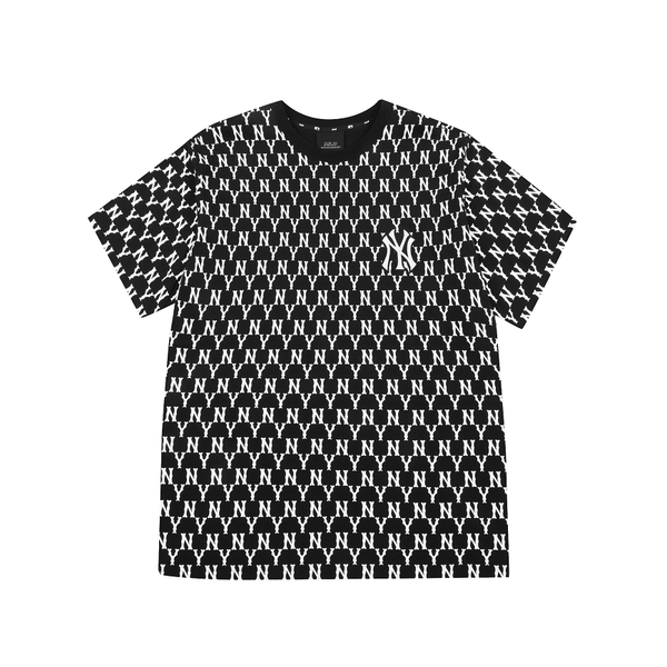 Áo MLB Monogram All Over Over Fit Short Sleeve Black 31TSM1131-50L