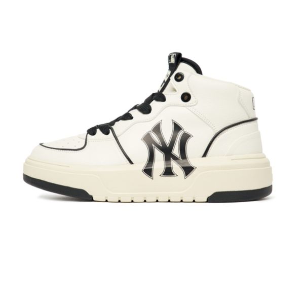 Giày MLB Chunky Liner High New York Yankees White Black 3ASXCB12N-50IVS