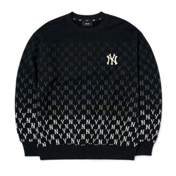 Áo MLB Monogram Gradation Allover Overfit Sweatshirts New York Yankees AMTM1024-50BKS