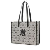 Túi MLB Big Diamond Monogram Jacquard Large Tote Bag New York Yankees Black 3AORL013N-50BKS