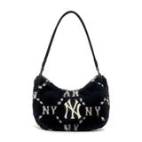 Túi MLB Diamond Monogram Fur Hobo Bag New York Yankees 3ABQS0826-50BKS