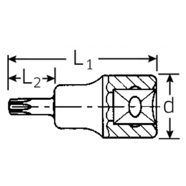  ĐẦU TUÝP 1/2'' BIT ĐẦU SAO T27 STAHLWILLE 54TX-T27 03100027 