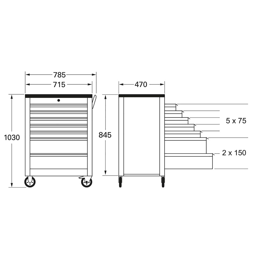  TỦ ĐỒ NGHỀ 7 NGĂN RATIO TRUCK 201 CHI TIẾT MATADOR 8163 9561 