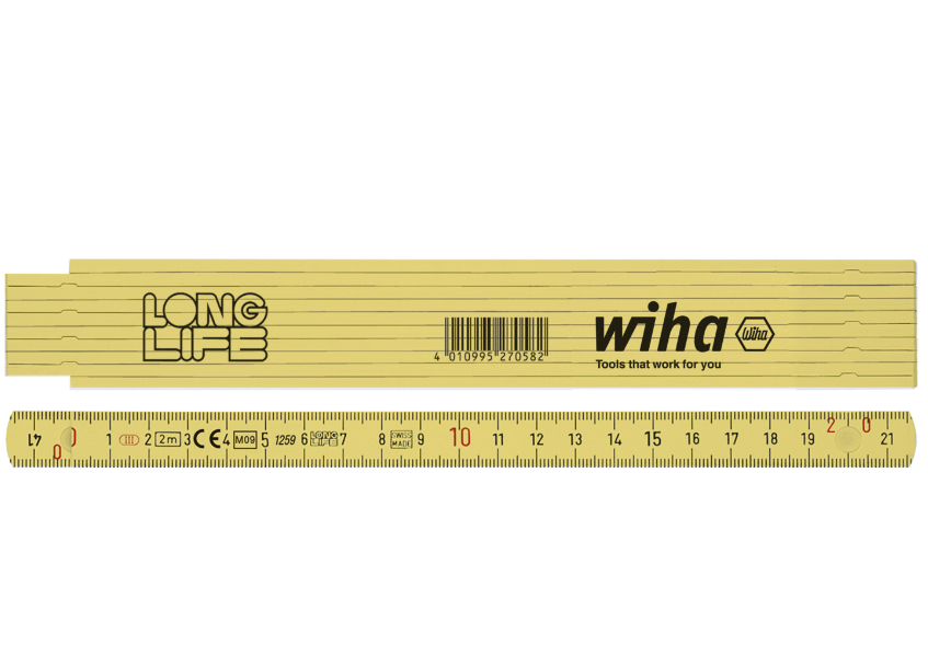  Thước gấp Longlife® 2m màu vàng Wiha 27058 