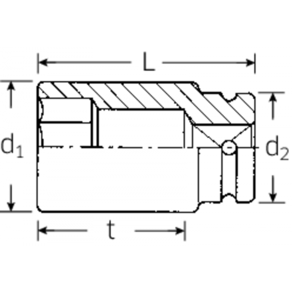  ĐẦU TUÝP LỤC GIÁC DÀI CHỊU LỰC  3/4'' - 100mm  STAHLWILLE  2509  25090027 