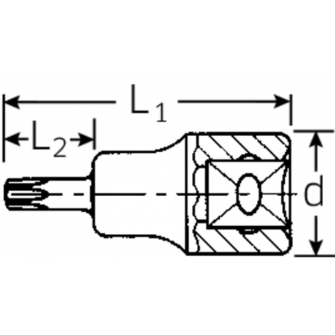  ĐẦU TUÝP 1/2'' BIT ĐẦU SAO T20  STAHLWILLE  54TX  03100020 