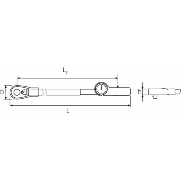  CẦN XIẾT LỰC MANOSKOP®  100–600 ft·lb  STAHLWILLE  71aR/80  50450080 